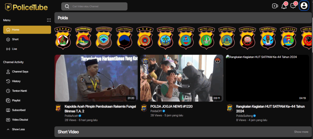 PoliceTube indonesia platform untuk sharing video kinerja polisi