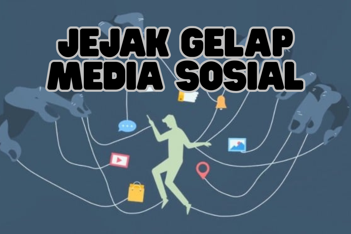 Ilustrasi jejak gelap media sosial mencakup cyberbullying, hoaks, ujaran kebencian, dan propaganda politik di Indonesia.