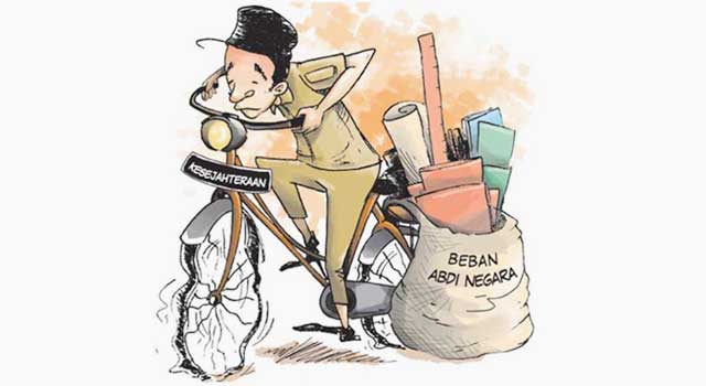 Ilustrasi guru honorer mengajar di kelas dengan semangat meski kesejahteraan masih rendah di Indonesia.