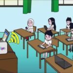 Ilustrasi sekolah tanpa akses internet yang menggambarkan kesenjangan pendidikan Indonesia di tahun 2025.